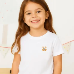 Tshirt en coton bio hotot blanc 1 an