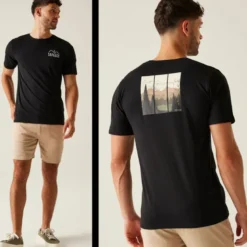 T-shirt regatta cline ix noir montagne M