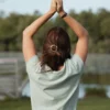 T-shirt yoga pelican bio amande S