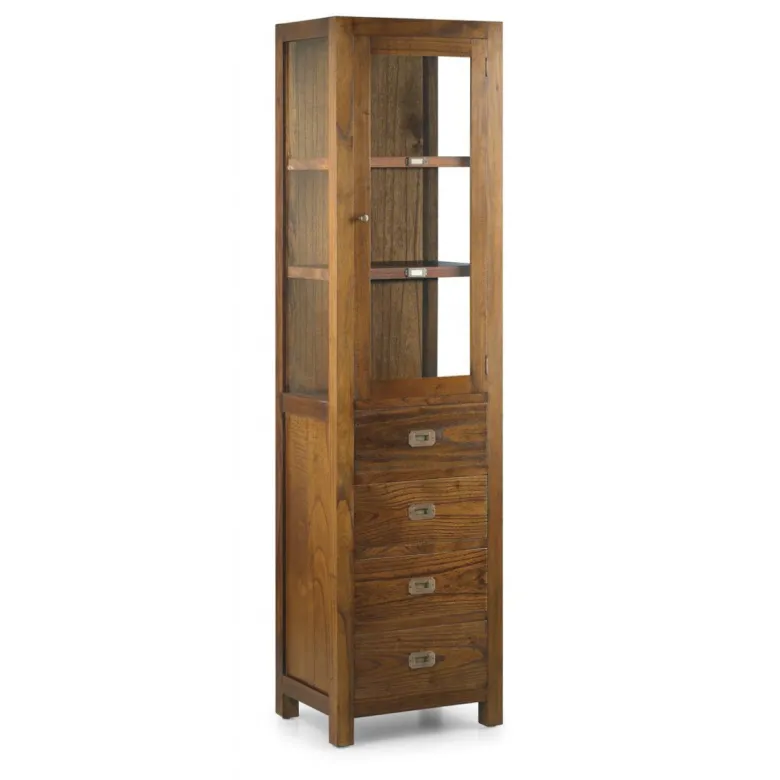 Vaisselier 4 tiroirs bronze bois marron