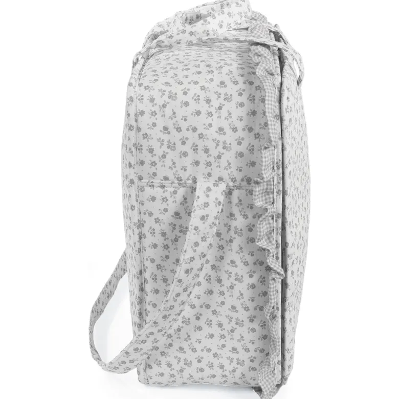 Valise de maternité little bloom fleurs gris