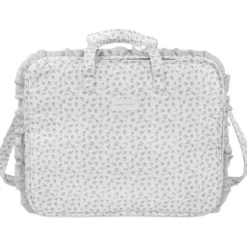 Valise de maternité little bloom fleurs gris