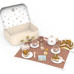 Valise service à thé d'anniversaire