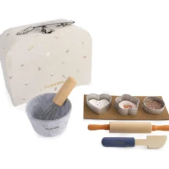 Valisette de jeu jouets en bois petit pâtissier