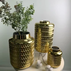 Vase doré 16 x 25 cm