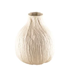 Vase rond blanc crémeux grand modèle