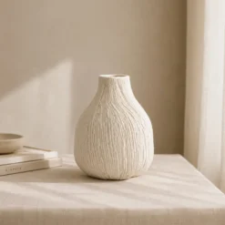 Vase rond blanc crémeux petit modèle