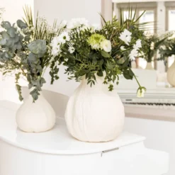Vase rond blanc crémeux petit modèle