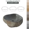 Vasque en pierre de rivière edenroc 60