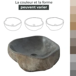 Vasque en pierre de rivière edenroc 60