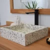 Vasque en terrazzo crème arlecchino