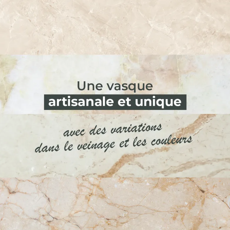 Vasque à poser en marbre crème, boreal
