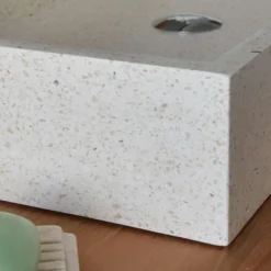 Vasque à poser en terrazzo crème, boreal