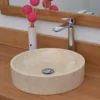 Vasque ronde en marbre crème irina