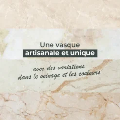 Vasque ronde en marbre crème irina