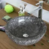 Vasque ronde en marbre gris lizéa