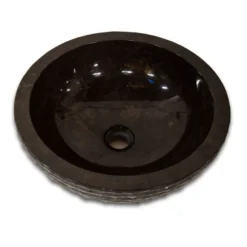 Vasque ronde en marbre noir marmo