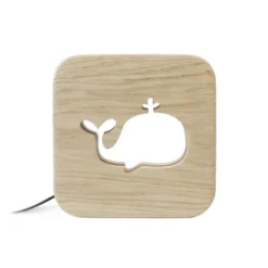 Veilleuse baleine en bois