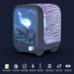 Veilleuse projecteur Océan bruit blanc et enceinte Bluetooth