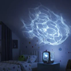 Veilleuse projecteur Océan bruit blanc et enceinte Bluetooth