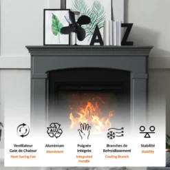 Ventilateur gain de chaleur, thermoélectrique, 300 m³h, alu