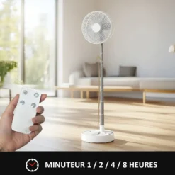 Ventilateur portable téléscopique avec télécommande