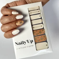 Vernis autocollant astro beige - manucure facile longue tenue Beige astral