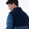 Veste bimatière sans manches marine S