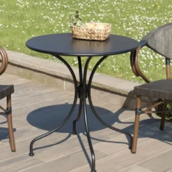 Vianney - table de jardin ronde 2 personnes 70x70cm