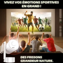 Vidéoprojecteur android 13 4k, portable & rechargeable batterie 5000mah