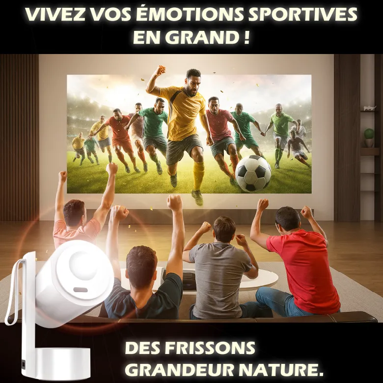 Vidéoprojecteur android 13 4k, portable & rechargeable batterie 5000mah