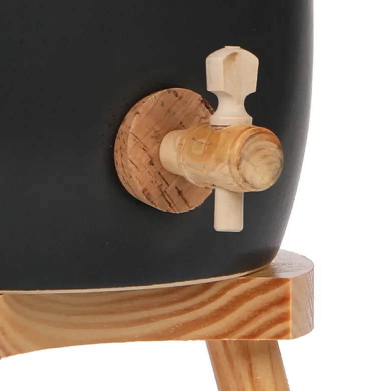 Vinaigrier et son socle en bois