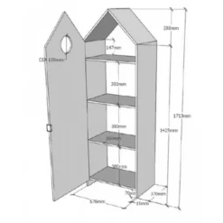 Vipack casami armoire 1 porte blanc