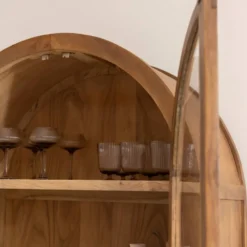 Vitrine en bois d'acacia