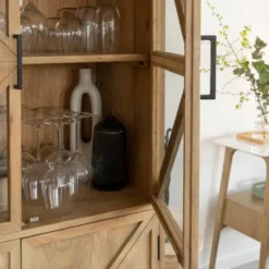 Vitrine en bois de manguier thalia