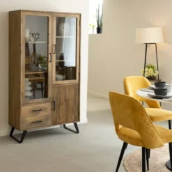 Vitrine haute en bois de de manguier joy