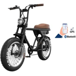 Vélo électrique biplace cargo garrett miller z pneus off road,noir