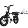 Vélo électrique biplace cargo garrett miller x noir, batt double, pneus route