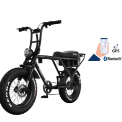 Vélo électrique biplace cargo garrett miller x noir, batt double, pneus route