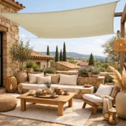 Voile ombrage carré - 4x4m Beige