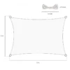 Voile ombrage rectangulaire - 2x3m gris