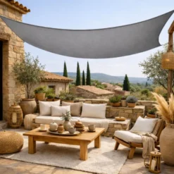 Voile ombrage rectangulaire - 2x3m gris