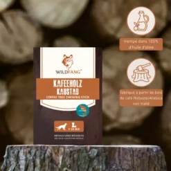 Wildfang - bâton à mâcher en bois de caféier à l'huile de saumon - 1 x m