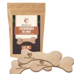 Wildfang os en cuir naturel pour chien — hygiène dentaire et anti-stress